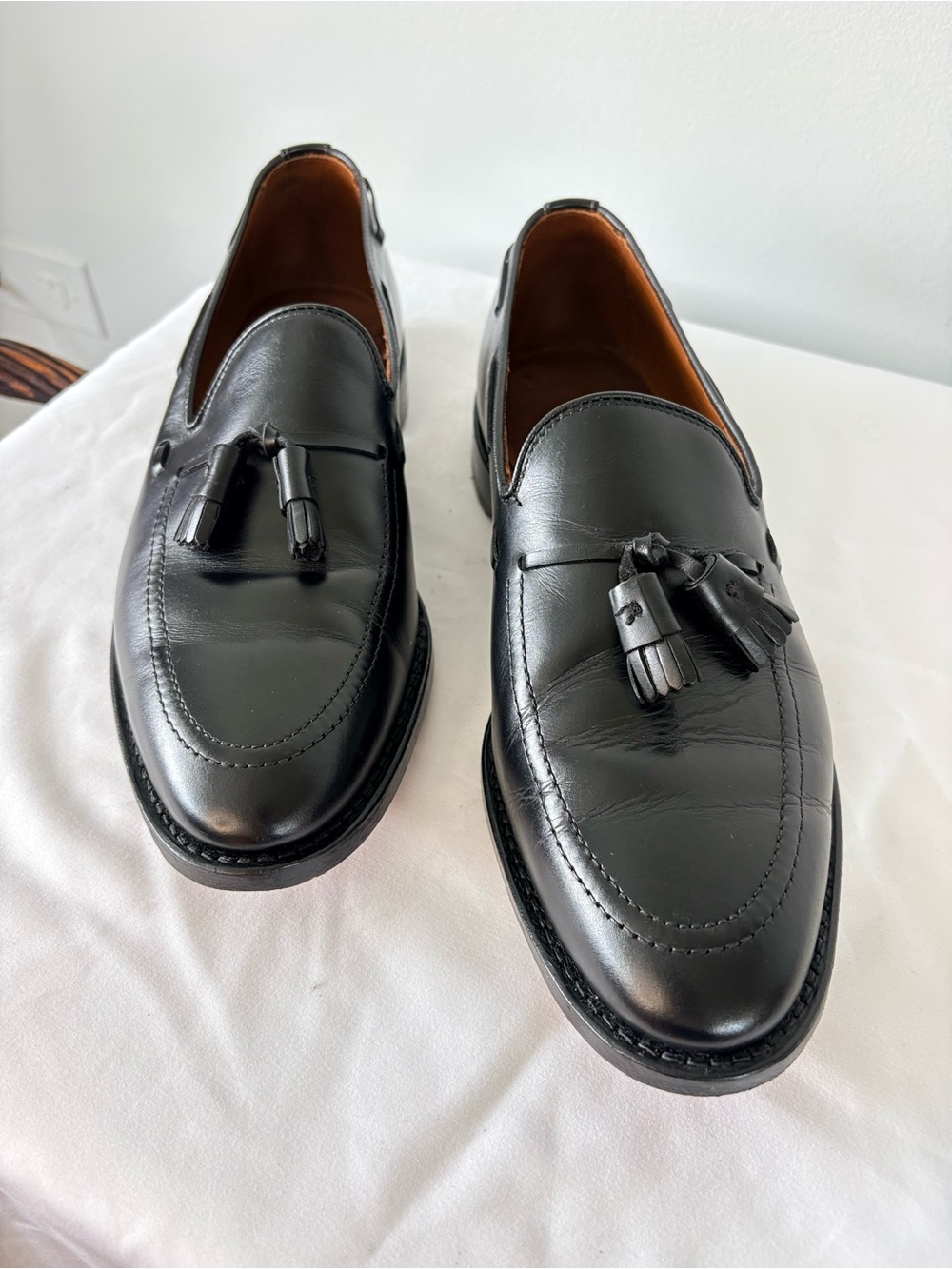Allen Edmonds Grayson Black Leather Tassel Loafers Mens 12.5D USA
